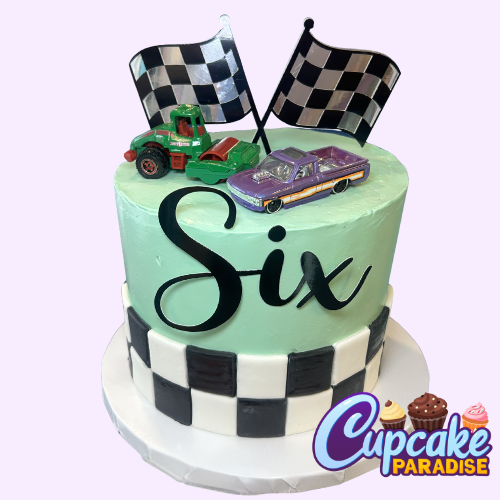 Car cake with Checkered Flag