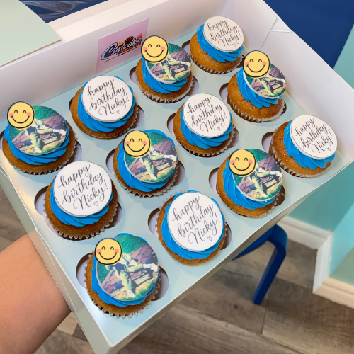 Custom Logo / Photo Cupcakes with Custom Color