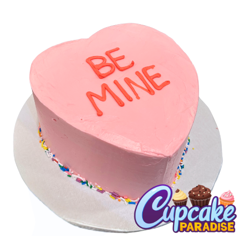 Message Heart Cake